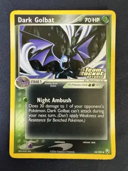 Pokemon TCG: 2004 EX Team Rocket Returns Dark Golbat 34/109 Reverse Holo NM - Image 5