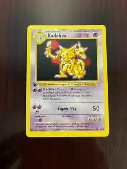 LP! Kadabra - 32/102 - 1st Edition Shadowless - Base Set - 1999 Pokemon TCG - Image 1
