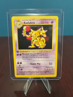 LP! Kadabra - 32/102 - 1st Edition Shadowless - Base Set - 1999 Pokemon TCG - Image 2