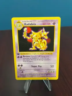 LP! Kadabra - 32/102 - 1st Edition Shadowless - Base Set - 1999 Pokemon TCG - Image 4