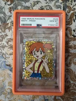 1999 Merlin Pokemon Misty Prism #S28 PSA 10 - Image 1