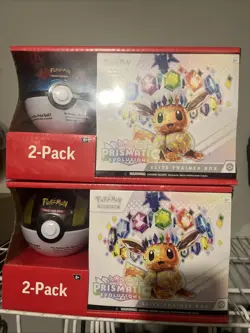 2x Pokemon Prismatic Evolutions ETB Bundle -Sam's Club 🔥In Hand/ Ships Fast! - Image 1