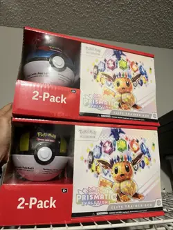 2x Pokemon Prismatic Evolutions ETB Bundle -Sam's Club 🔥In Hand/ Ships Fast! - Image 2