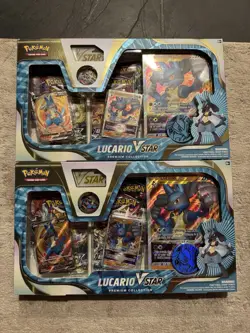 Pokemon TCG Lucario VSTAR Premium Collection Box Factory Sealed (LOT OF 2) - Image 1
