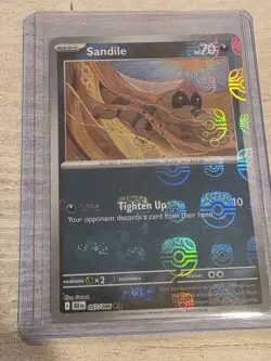 Pokemon TCG Sandile Master Ball Pattern 057/086 Black Bolt English NM - Image 1