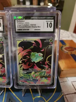 2x CGC Gem Mint 10 - Bulbasaur 133/132 Pokemon Box Topper Mega Evolution cards. - Image 5