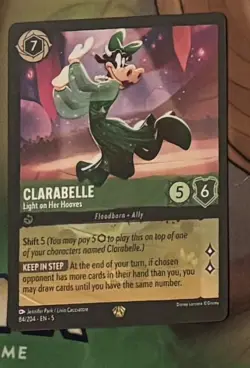 Disney Lorcana Clarabelle Light On Her Hooves Card 84/204 Shimmering Skies - Image 1