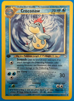 Pokemon TCG - Croconaw 31/111 Neo Genesis - 1st Edition Card (LP/NM) - Image 1