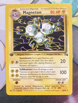 Pokemon TCG Magneton Fossil Card 26/62 1st Edition NM Condition! - Image 1