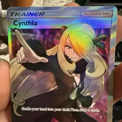 Pokemon TCG Cynthia Ultra Prism Holo Card 148/156 Full Art Ultra Rare - Image 2