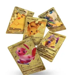 55 Pcs Gold Foil Pokemon Cards Pack - VMAX GX TCG Rare Card Lot/collectible/gift - Image 5