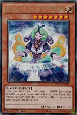 NECH-EN007 SHOPINA THE MELODIOUS MAESTRA RARE 1ST EDITION YuGiOh CARD - Image 1