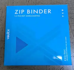 Vault X Neon Blue Exo Tec Zip Binder 12 Pocket Holds 480 Cards In Hand Fast Ship - Image 1