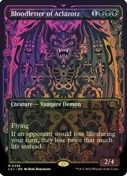 LCI Borderless Foil BLOODLETTER OF ACLAZOTZ 1x Magic Lost Caverns Ixalan MTG NM - Image 1