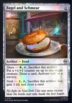 MTG Magic the Gathering Bagel and Schmear (161/314) Marvel's Spider-Man FOIL - Image 1