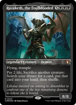 Razaketh, the Foulblooded (Foil Etched) [Commander Masters] Foil Near Mint - Image 1