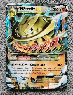 Pokemon TCG - M Steelix EX 68/114 XY Steam Siege 2016 Pokemon Card NM+ 68/114 - Image 1