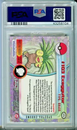 PSA 9 MINT Pokemon EXEGGUTOR SPECTRA 2000 Topps Chrome Series 2 #103 - Image 2
