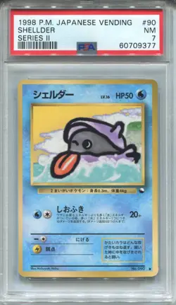 Pokemon Japanese Pocket Monsters Vending Series 2 #90 Shellder PSA 7 - Image 1