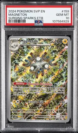 2024 POKEMON SVP EN-SV BLACK STAR PROMO #159 MAGNETON PSA 10 - Image 1