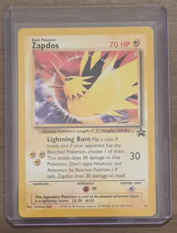 Pokemon Birds Set 21-23 (Moltres, Zapdos, Articuno) Black Star Promo NM - Image 2