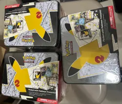 Pokemon Celebration 25th Anniversary Collectors Chest/ Lunch Box Tin x3! Sealed - Image 1