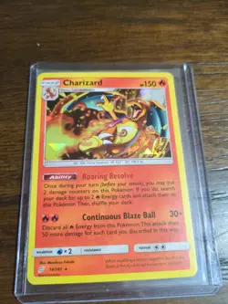 Pokemon TCG Charizard 14/181 Holo Rare Team Up Sun And Moon Cracked Ice Holo - Image 1