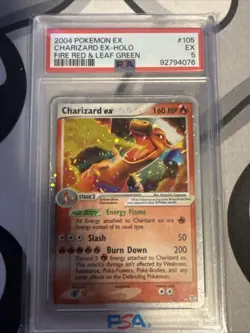2004 POKEMON EX FIRE RED & LEAF GREEN #105 CHARIZARD EX-HOLO PSA 5 - Image 1