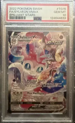 Pokemon TCG Sylveon VMAX TG15/TG30 Sword & Shield Brilliant Stars PSA 10 - Image 1