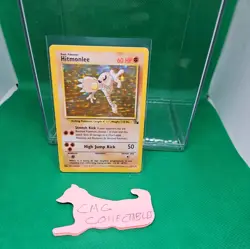 Hitmonlee Holo Fossil 7/62 Unlimited Rare Pokemon - Image 1