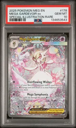 2025 POKEMON MEG EN-MEGA EVOLUTION #178 MEGA GARDEVOIR EX PSA 10 - Image 1