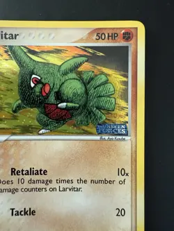 Pokemon TCG EX Unseen Forces Larvitar 61/115 Reverse Stamped Holo Near Mint - Image 3