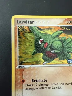 Pokemon TCG EX Unseen Forces Larvitar 61/115 Reverse Stamped Holo Near Mint - Image 4