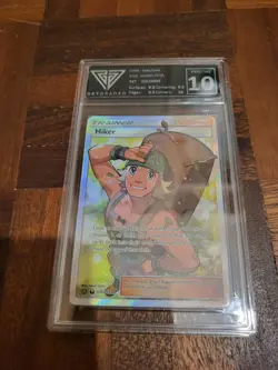 Pokemon Hidden Fates Hiker SV85/SV94 Full Art Ultra Rare Shiny Vault Holo GG 10 - Image 3