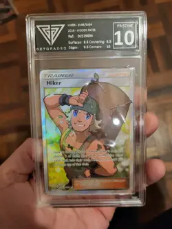 Pokemon Hidden Fates Hiker SV85/SV94 Full Art Ultra Rare Shiny Vault Holo GG 10 - Image 4