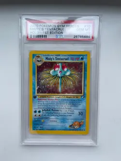 Pokemon Gym Heroes MISTY'S TENTACRUEL 10 / 132 Holo PSA 10 Gem Mint - Image 1