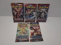 Pokemon TCG Crimson Invasion 3 Booster Packs New Sealed 2 Packs Of Steam Siege - Image 1