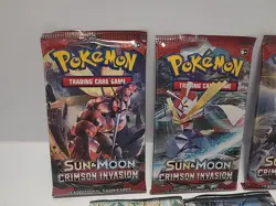 Pokemon TCG Crimson Invasion 3 Booster Packs New Sealed 2 Packs Of Steam Siege - Image 3