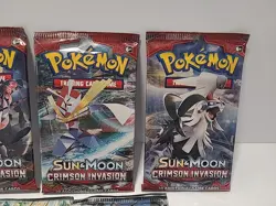 Pokemon TCG Crimson Invasion 3 Booster Packs New Sealed 2 Packs Of Steam Siege - Image 4