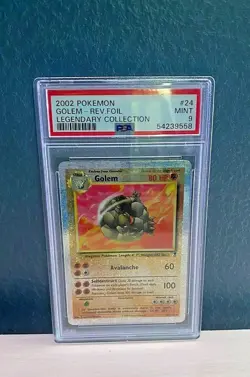 2002 Pokemon Golem (Reverse Holo) Legendary Collection #24 PSA 9 MT - Image 1