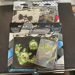 Pokemon Black Bolt and White Flare 3 Pack Tech Sticker Collection Set of 2! New! - Image 1