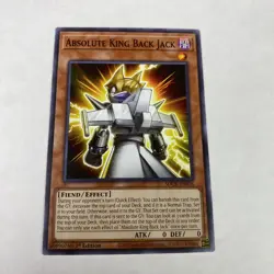 Yugioh Absolute King Back Jack Sdck-en016 the Crimson King 1st Edition Common - Image 1