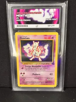 MEWTWO - 1999 WOTC Pokemon Mewtwo Movie Black Star Promo Card #3 - ACE 7 (NM) - Image 1