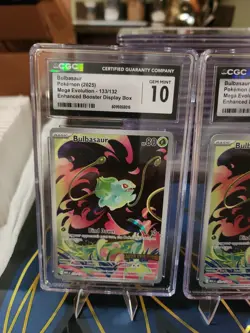 2x CGC Gem Mint 10 - Bulbasaur 133/132 Pokemon Box Topper Mega Evolution cards. - Image 4