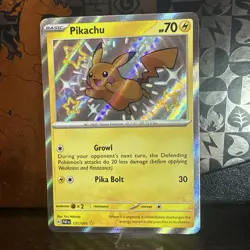 ✨Pokemon Pikachu TCG Baby Shiny Holo Rare Card Paldean Fates 131/091✨ NM - Image 1