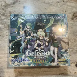 New Genshin Impact 32 Pack Booster Box Trading Card Holo CCG TCG Doujin #T069 - Image 1