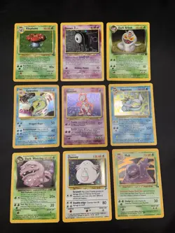 Vintage Pokemon Cards Rare Holo Lot WOTC Era Only - Mewtwo, Vaporeon, Gyarados - Image 1