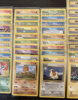 1999 Pokemon Base Set COMPLETE Unlimited Lp/MP NON HOLO Cards #17-102 Lot - Image 3