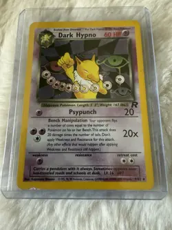 Pokemon TCG Dark Hypno 9/82 Team Rocket Holo Rare Vintage Card - WOTC 1999 NM/LP - Image 1