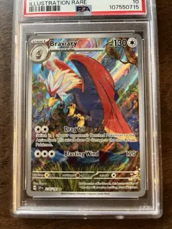 Pokemon TCG Braviary Illustration Rare Card 214/191 Surging Sparks PSA 10 - Image 3